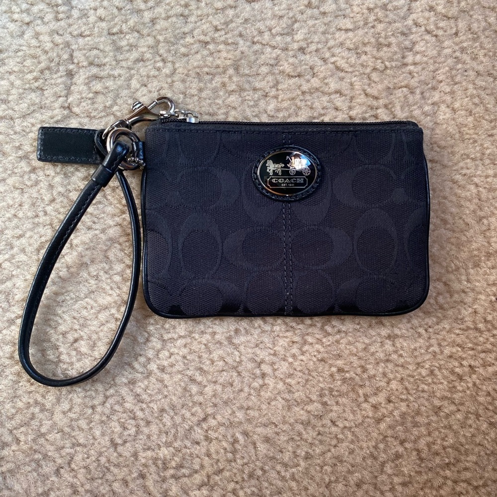 Black Coach Wristlet